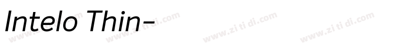 Intelo Thin字体转换